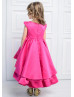 Satin High Low Flower Girl Dress Toddler Gown